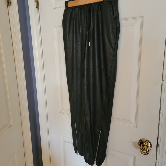 Philanthropy, Black Faux Leather Jogger, Size M - Picture 1 of 4